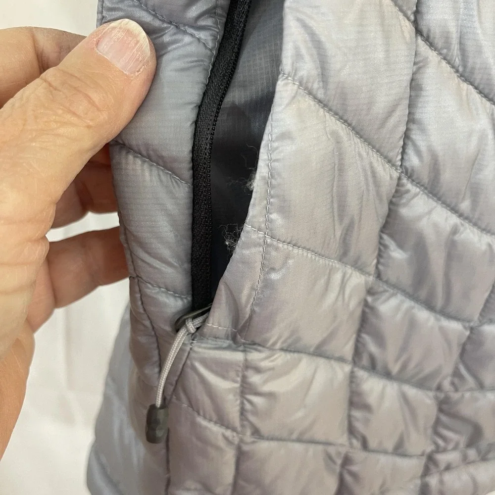 The North Face Vest Mens 2XL Gray ThermoBall Eco Insulated Quilted‎ Full Zip